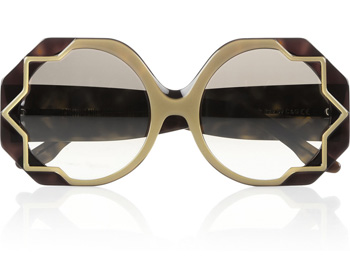 CUTLER AND GROSS Star-detailed round-frame acetate sunglasses 380