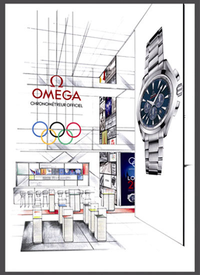 Pop up store Omega