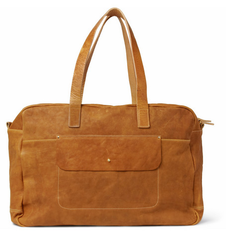 ALLY CAPELLINO  JIMMY WASHED-LEATHER HOLDALL BAG