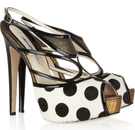BRIAN ATWOOD Aura polka-dot calf hair sandals BRIAN ATWOOD Aura polka-dot calf hair sandals