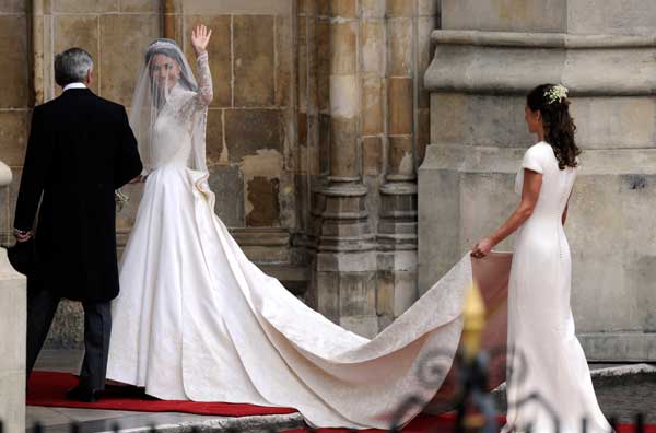 La Duchesse de Cambridge le jour de son marriage