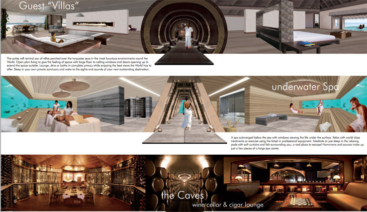 Une villa privée, le spa souterain et les caves Une villa privée, le spa souterain et les caves