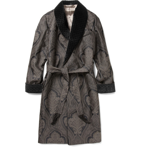 turnbull & asser dressing gown TURNBULL & ASSER WOVEN PAISLEY DRESSING GOWN