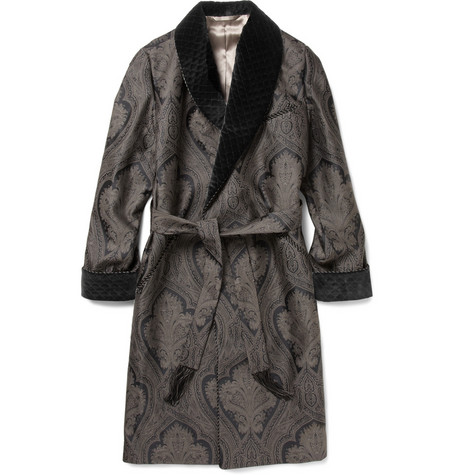 TURNBULL & ASSER  WOVEN PAISLEY DRESSING GOWN