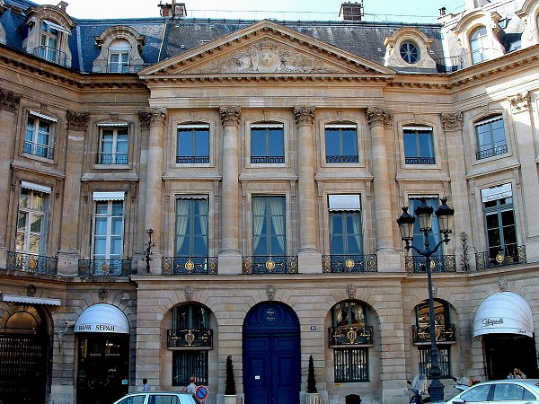 Hôtel d'Evreux, Place Vendôme