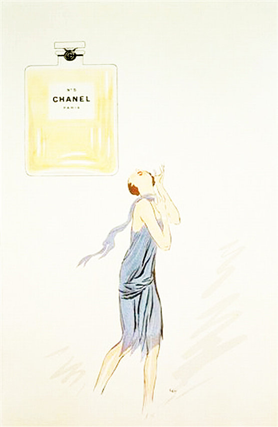 Mademoiselle Chanel et le parfum 5 - Lithographie de Sem, 1921