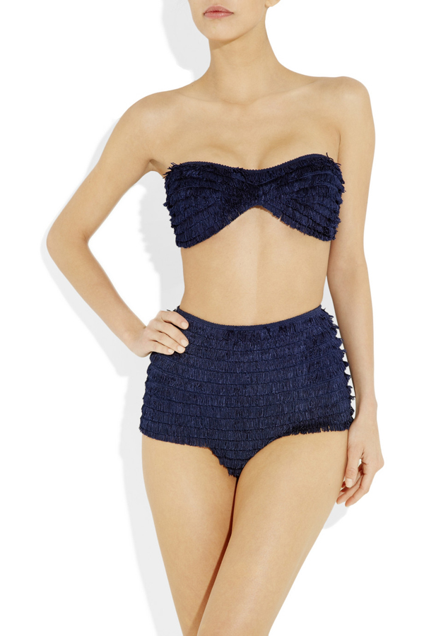 NORMA KAMALI Fringed stretch-jersey bikini 1,734.70