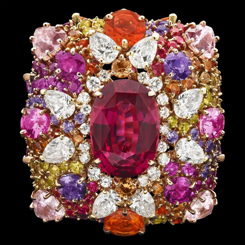 Bague Dear Dior "Guipure Framboise Rebrodée"