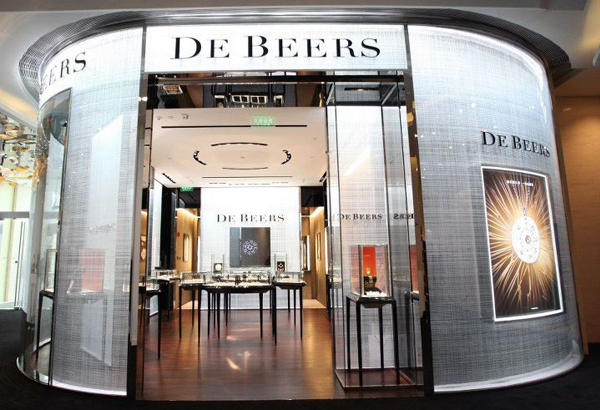 La boutique De Beers de Shanghai La boutique De Beers de Shanghai