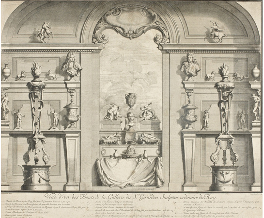 Plan de la Galerie de Giradon, d'après un dessin de Charpentier Plan de la Galerie de Giradon, d'après un dessin de Charpentier
