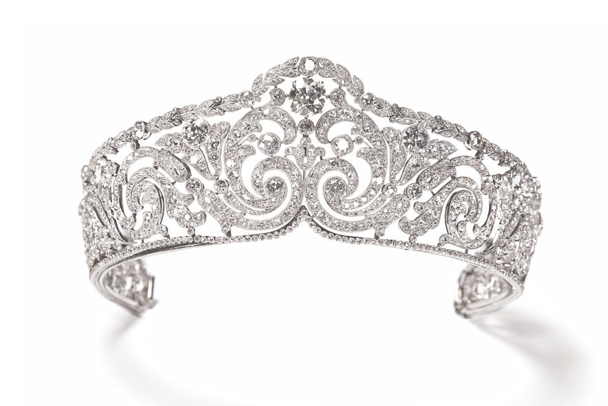 diadème Rinceaux Cartier, 1910, en platine