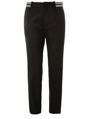 ALEXANDER MCQUEEN STRIPED-WAISTBAND COTTON SUIT TROUSERS €450
