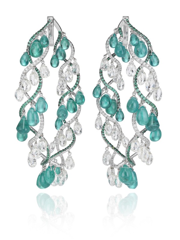 Emerald and Diamonds earrings