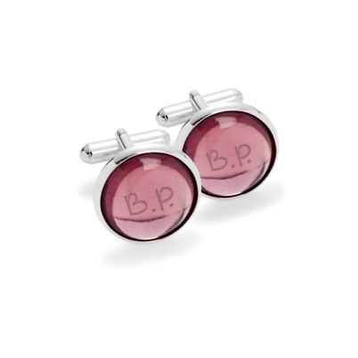 Lilou boutons de manchettes ronds rose foncé 125 euros