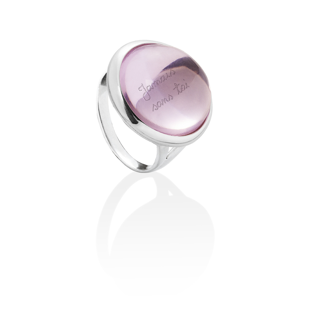 lilou bague boheme cristal rose argent jamais sans toi