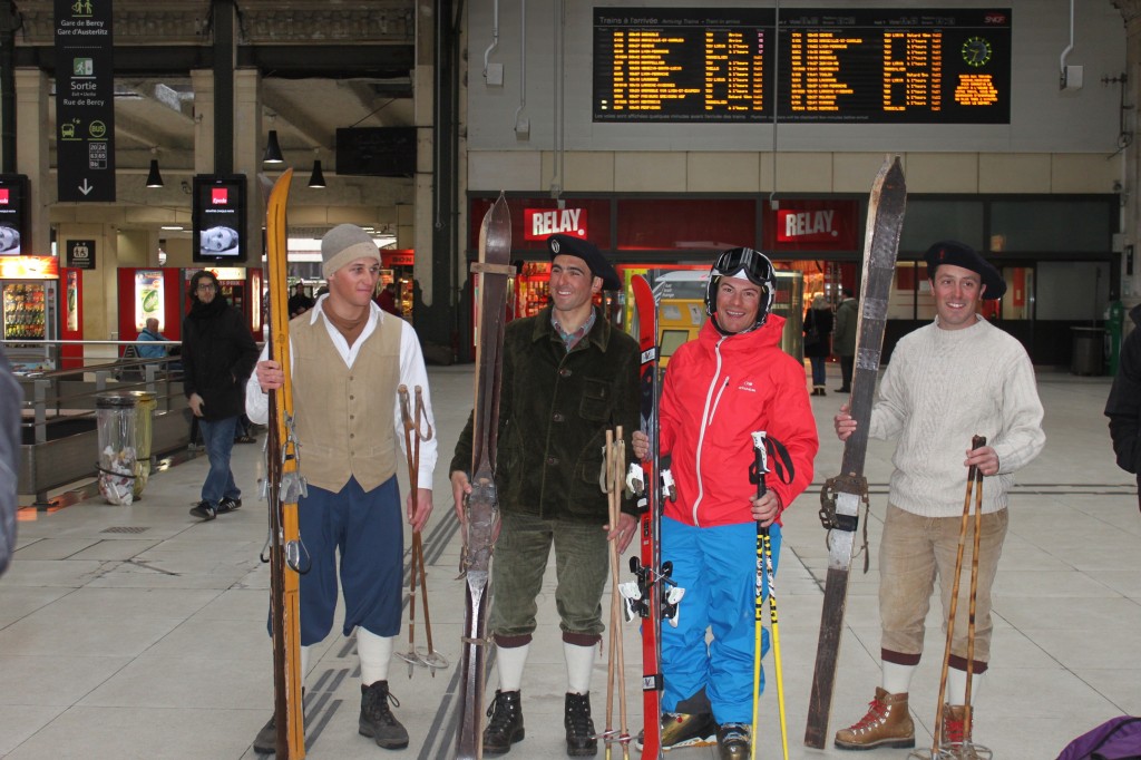 Groupe skieurs