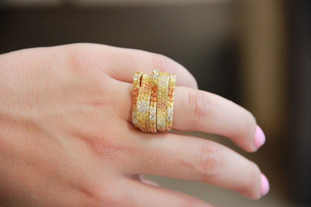 bague saphirs oranges 7880 euros