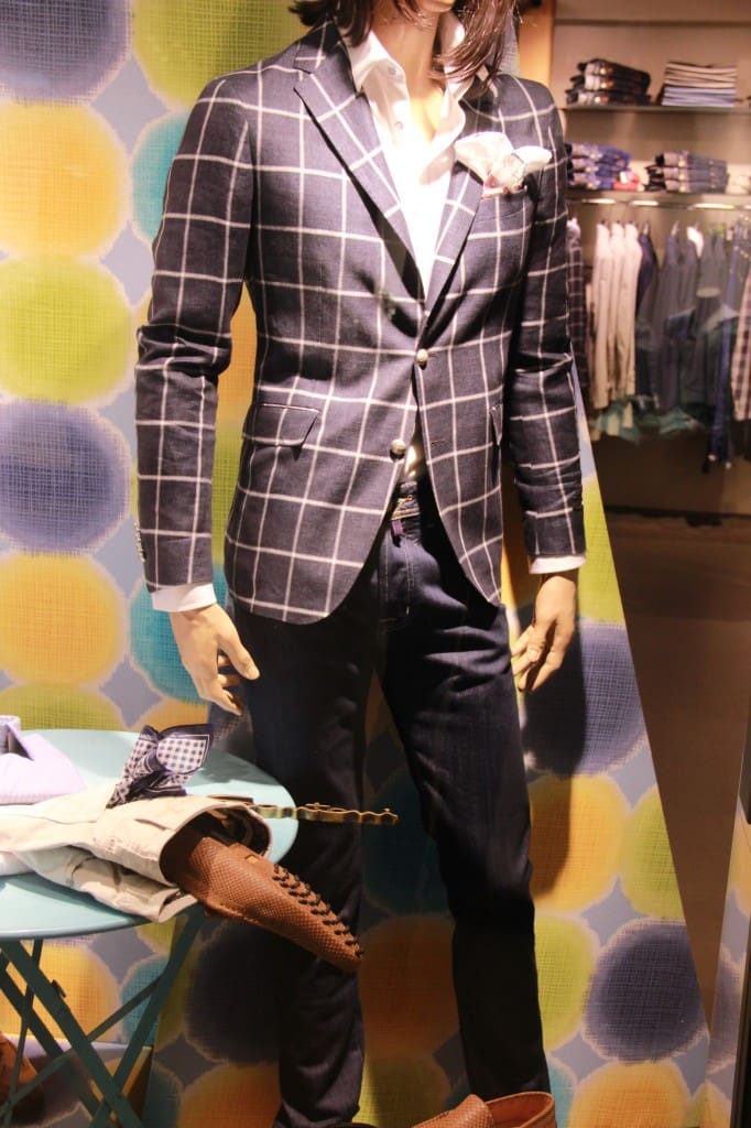 Blazer Monte Carlo By Smalto 790 euros, Jeans Jacob Cohën 350 euros,