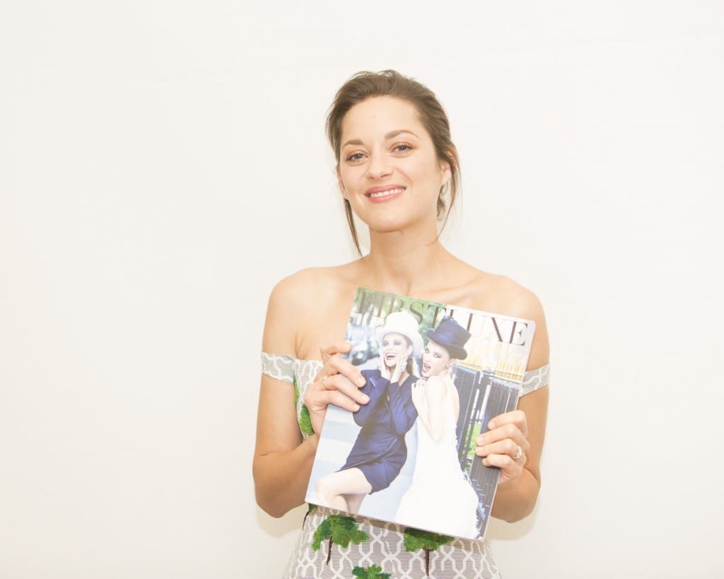 Marion Cotillard in LA promoting the movie Two Days and One Night.