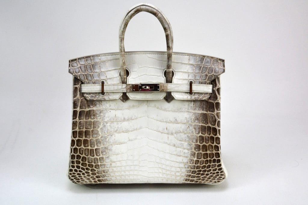 Hermes - Sac Birkin 25. - cuir Niloticus couleur Himalaya (1)