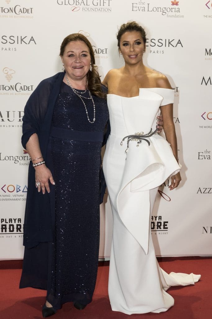 Madame Camille Sereys de Rothschild et Eva Longoria